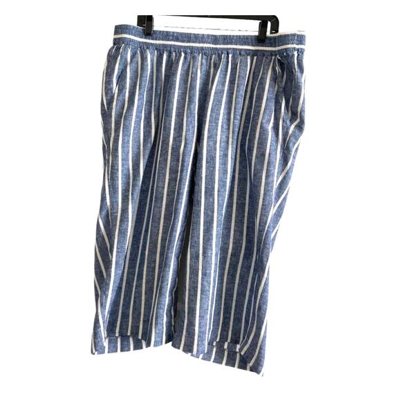Ashley Stewart Cropped Capri  Linen Pants Womens Plus  20 - Picture 1 of 7